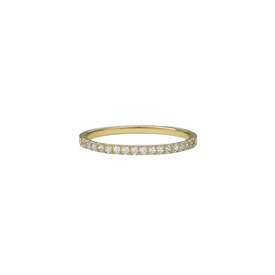Anillo Oro Amarillo 14kt Cintillo Circonita Infinito