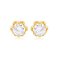 Aros de Oro 18kt Circon de 5mm con Seis grifas - Miniatura 1