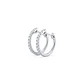 Aros Oro Blanco 18kt Diamantes Argollas 50 Pts - Miniatura 1
