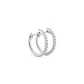 Aros Oro Blanco 18kt Diamantes Argollas 50 Pts - Miniatura 2