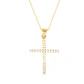 Colgante de Oro 18kt Cruz Circonita - Miniatura 3