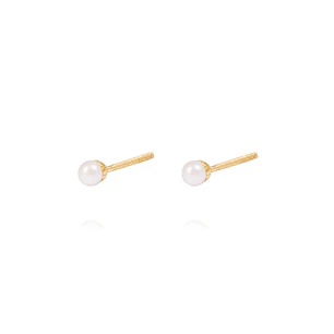 Aros Oro Amarillo 18kt Perlas 3,0 mm