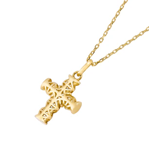 Collar de Oro 18kt Cruz Labrada