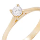 Anillo Compromiso de Oro 18Kt Solitario Circón Clasico - Miniatura 2