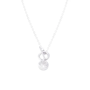 Collar de Plata Esterlina 925 Circulo Circón