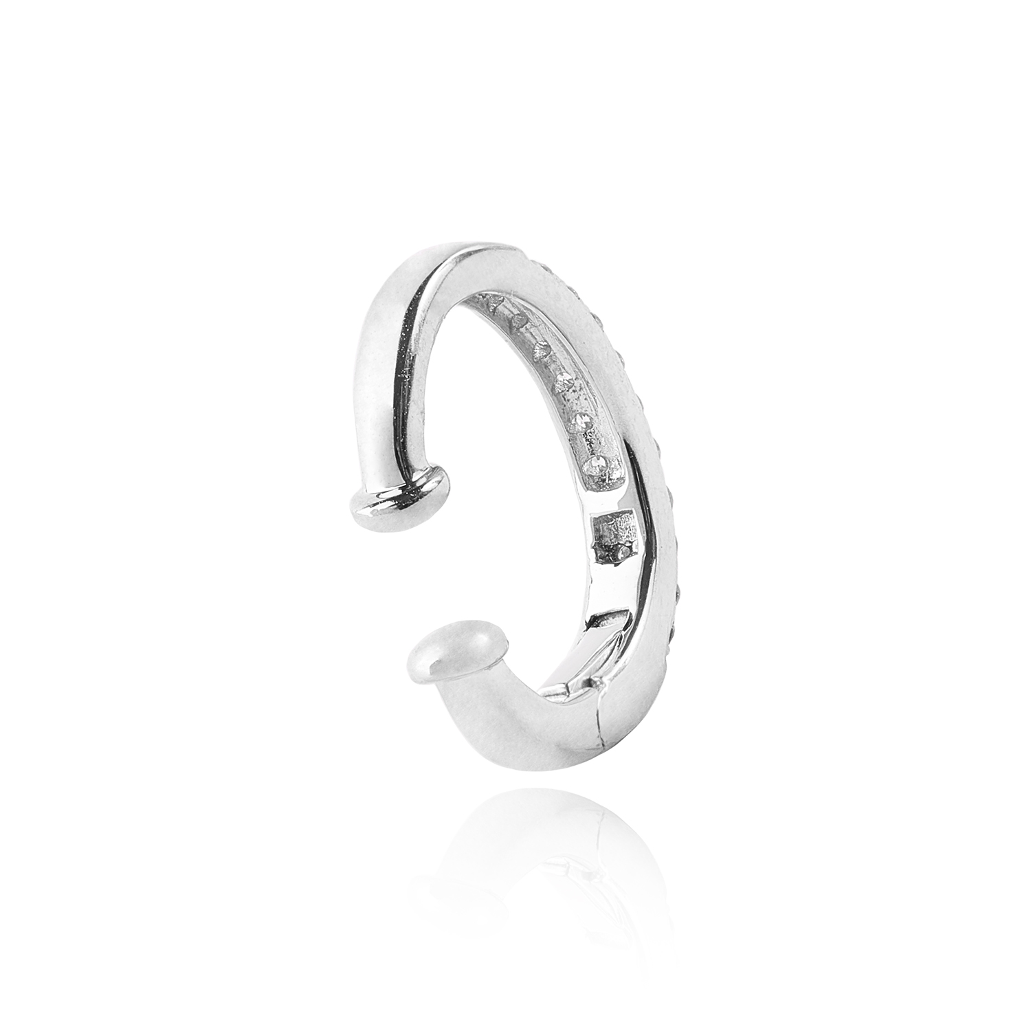 Aro de Oro Blanco 18kt Diamantes 9Pts Total Corte Brillante 3