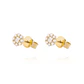 Aros Oro Amarillo 18kt Roseta de Diamantes 27 Pts - Miniatura 1