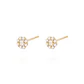 Aros Oro Amarillo 18kt Roseta de Diamantes 27 Pts - Miniatura 3