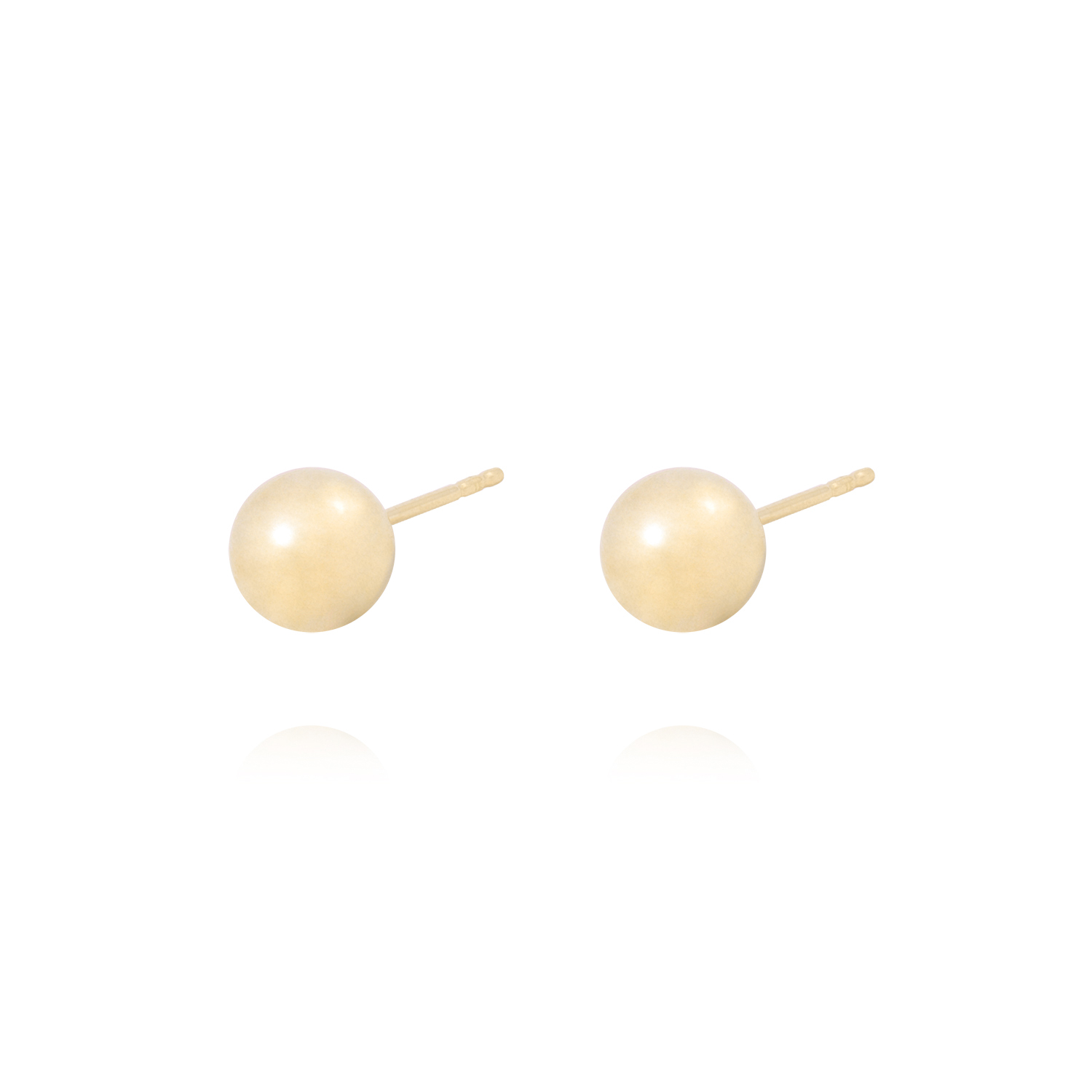 Aros de Oro 18kt Bolitas 7,0mm Tornillo Mariposa 2