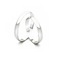 Par Argollas Matrimonio de Oro Blanco 18kt Alexandrina de 3,0mm - Miniatura 2