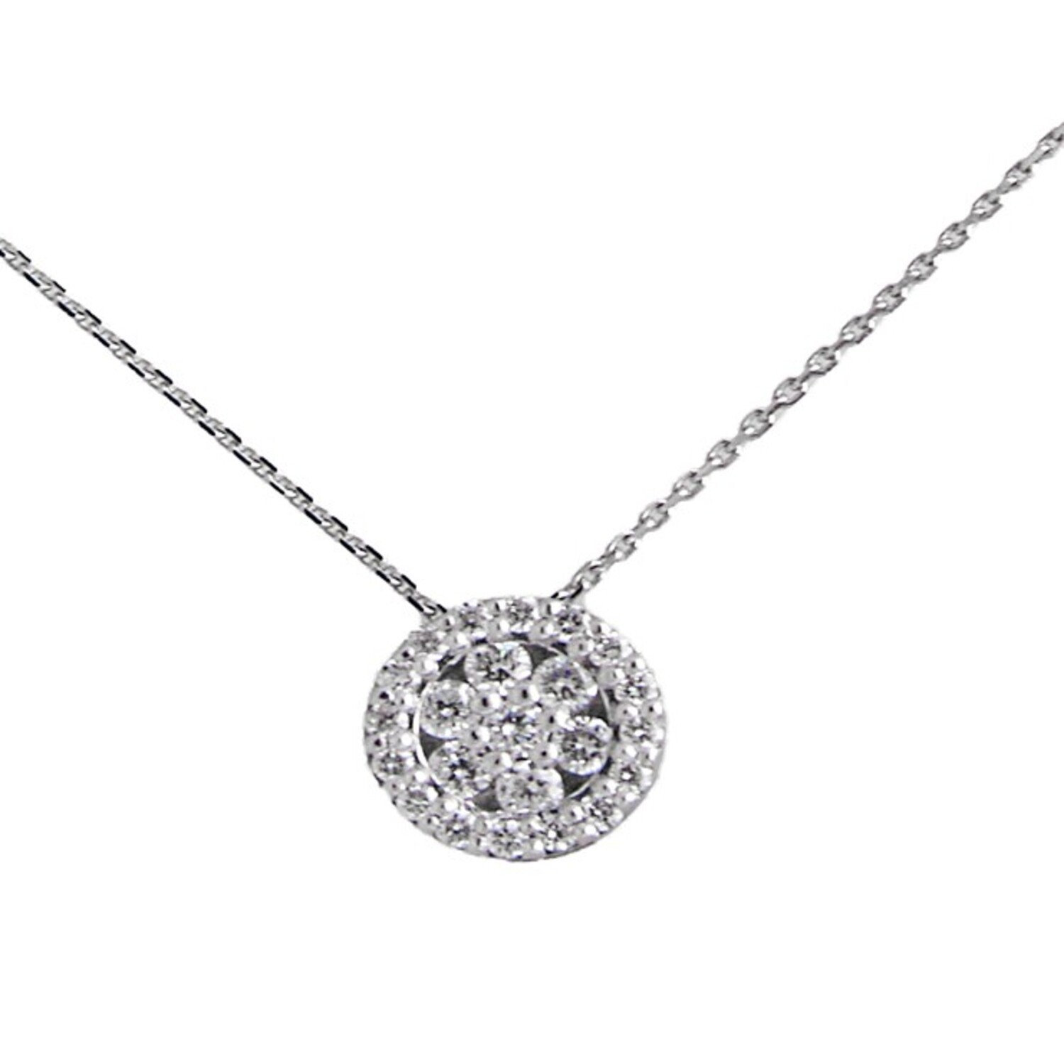 Collar Oro Blanco 18kt Diamantes 18 Pts Total SI/H 1