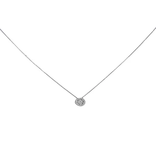 Collar Oro Blanco 18kt Diamantes 18 Pts Total SI/H