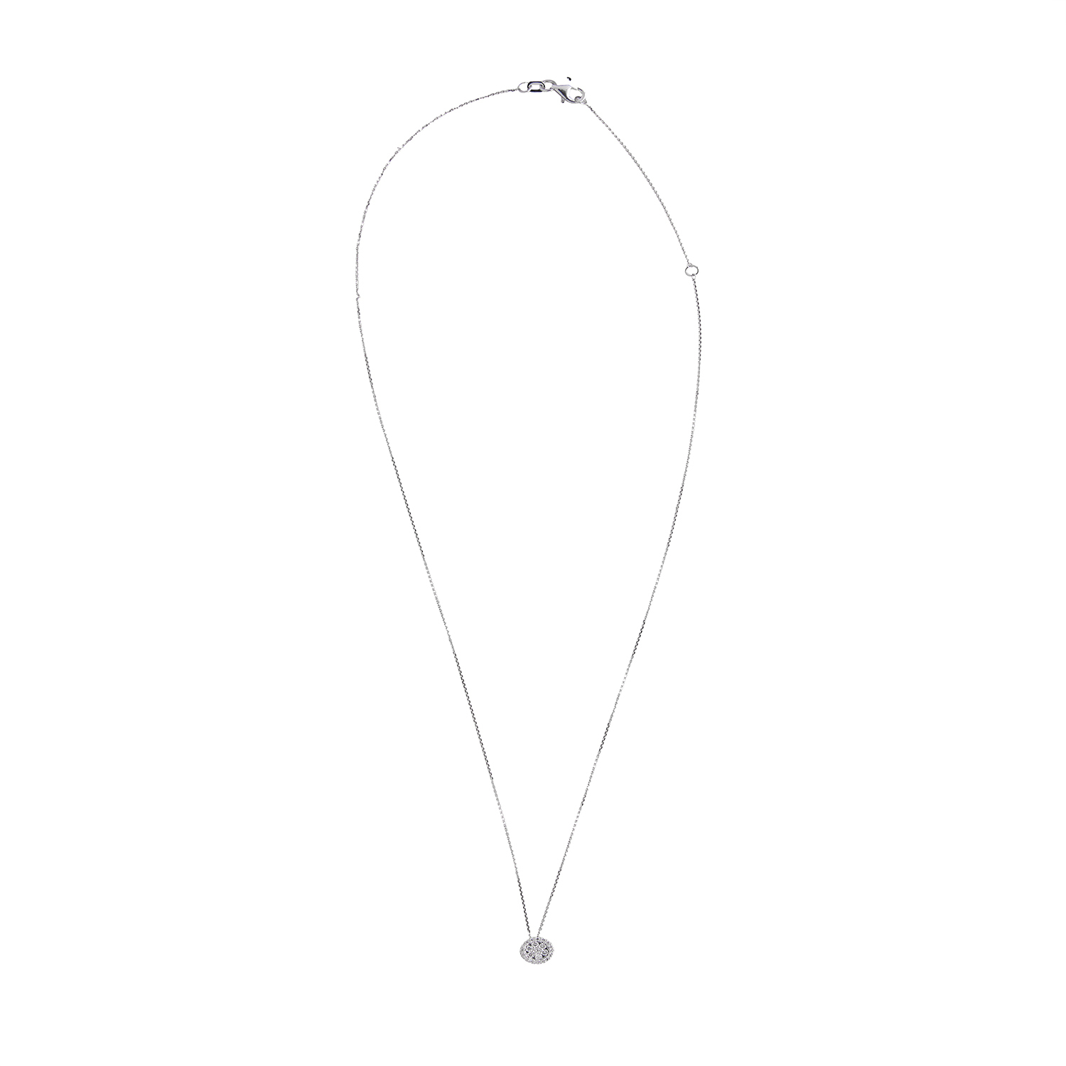 Collar Oro Blanco 18kt Diamantes 18 Pts Total SI/H 3