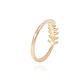 Anillo de Plata Esterlina Diseño de Hojas Adornadas con Circón Revestido en Oro 18kt - Miniatura 3
