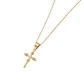 Colgante de Oro Miel 18kt Cruz Mediana - Miniatura 2