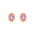 Aros de Oro 18kt Ovalado Rosa de Francia 3x5