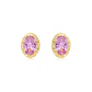 Aros de Oro 18kt Ovalado Rosa de Francia 3x5 - Miniatura 1