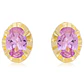 Aros de Oro 18kt Ovalado Rosa de Francia 3x5 - Miniatura 2
