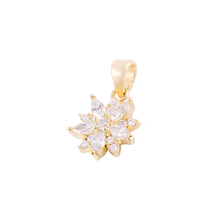 Colgante de Oro 18kt Estrella Circón