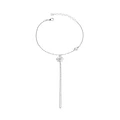 Pulsera de Plata Esterlina 925 Anillo Trébol Circonita