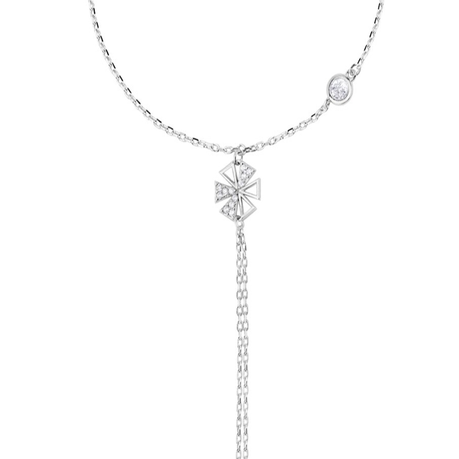 Pulsera de Plata Esterlina 925 Anillo Trébol Circonita 3