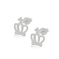 Aros de Plata Esterlina 925 Corona Cruz - Miniatura 2