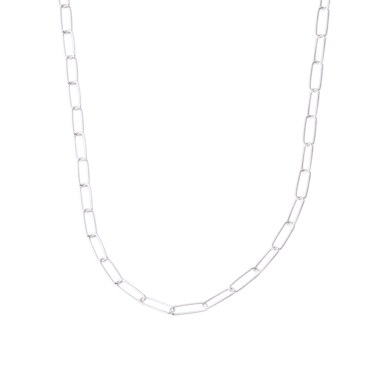 Cadena de Plata Esterlina 925 Eslabon Plano 39 2