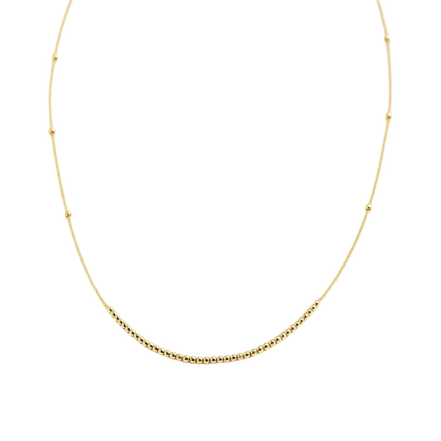 Collar Oro Amarillo 18kt Cadena de Esferas 1