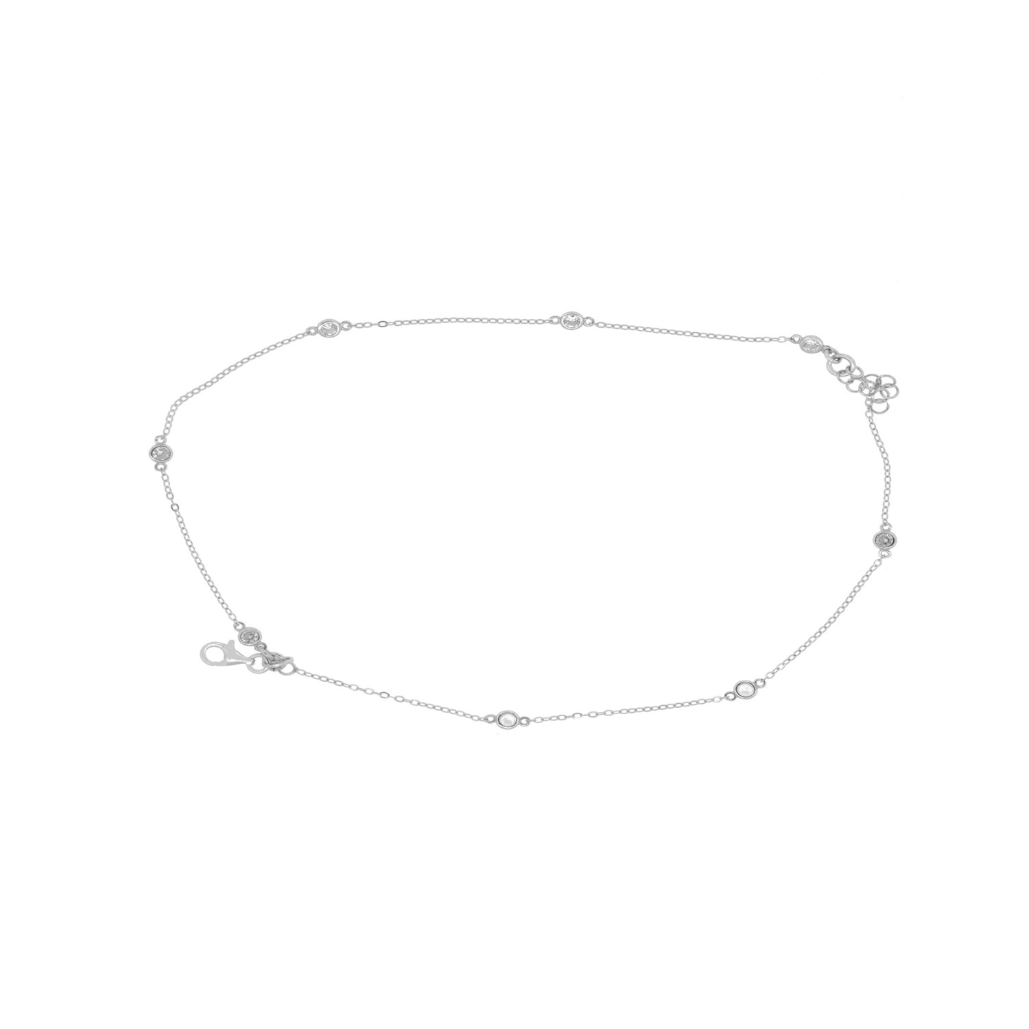 Pulsera de Plata Esterlina 925 Punto Circonita 1