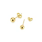 Aros de Oro 9kt Bolita Solida 5 MM - Miniatura 3