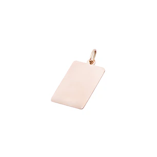 Colgante Oro Miel 18kt Placa Lisa