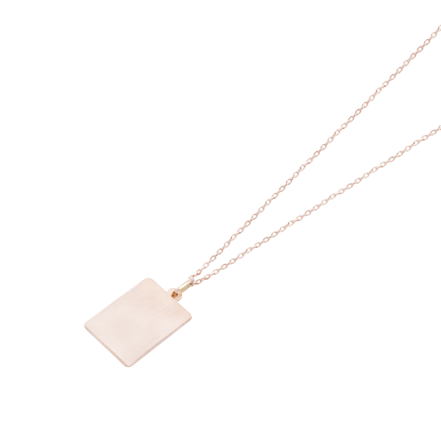 Colgante Oro Miel 18kt Placa Lisa 3