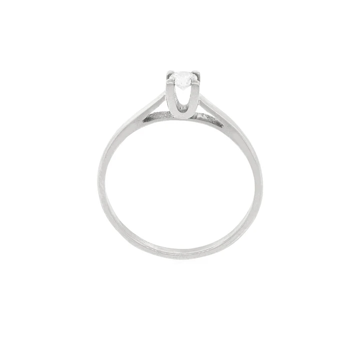 Anillo Compromiso Oro Blanco 18kt  Nápoles 1x6ptos Diamante 2