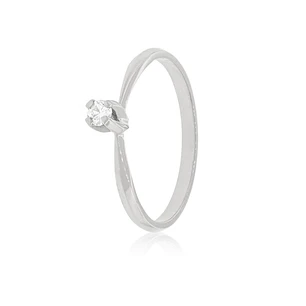 Anillo de compromiso Oro Blanco 18kt Modelo Niza Diamante Solitario de 14ptos
