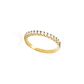 Anillo Compromiso de Oro 18Kt Medio Cintillo Circones - Miniatura 3