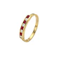 Anillo Oro Miel 18kt Armonía con Rubíes y Circonitas - Miniatura 1