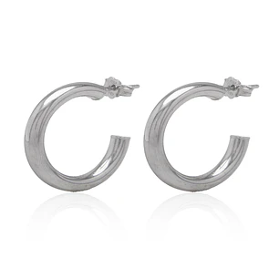 Aros de Plata Esterlina 925 Argollas Gruesas