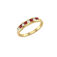 Anillo Oro Miel 18kt Armonía con Rubíes y Circonitas - Miniatura 2