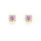Aros de Oro 18kt Chaton Rosa de Francia de 2,5mm - Miniatura 1