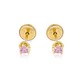 Aros de Oro 18kt Chaton Rosa de Francia de 2,5mm - Miniatura 2