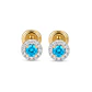 Aros de Oro 18kt Circulo de Agua Marina - Miniatura 3
