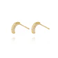 Aros de Oro 18kt Media Luna con Circones AUA - Miniatura 2
