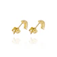 Aros de Oro 18kt Media Luna con Circones AUA - Miniatura 3