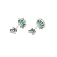 Aros Oro Blanco 18Kt Diamantes 41Pts Esmeralda Central - Miniatura 2