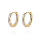 Aros de Oro 18kt Argollas con Circon de Riel AUB - Miniatura 1