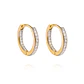 Aros de Oro 18kt Argollas con Circon de Riel AUB - Miniatura 3