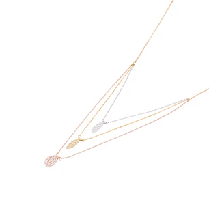 Collar de Oro 18kt Multicolor Diamante de 16pts