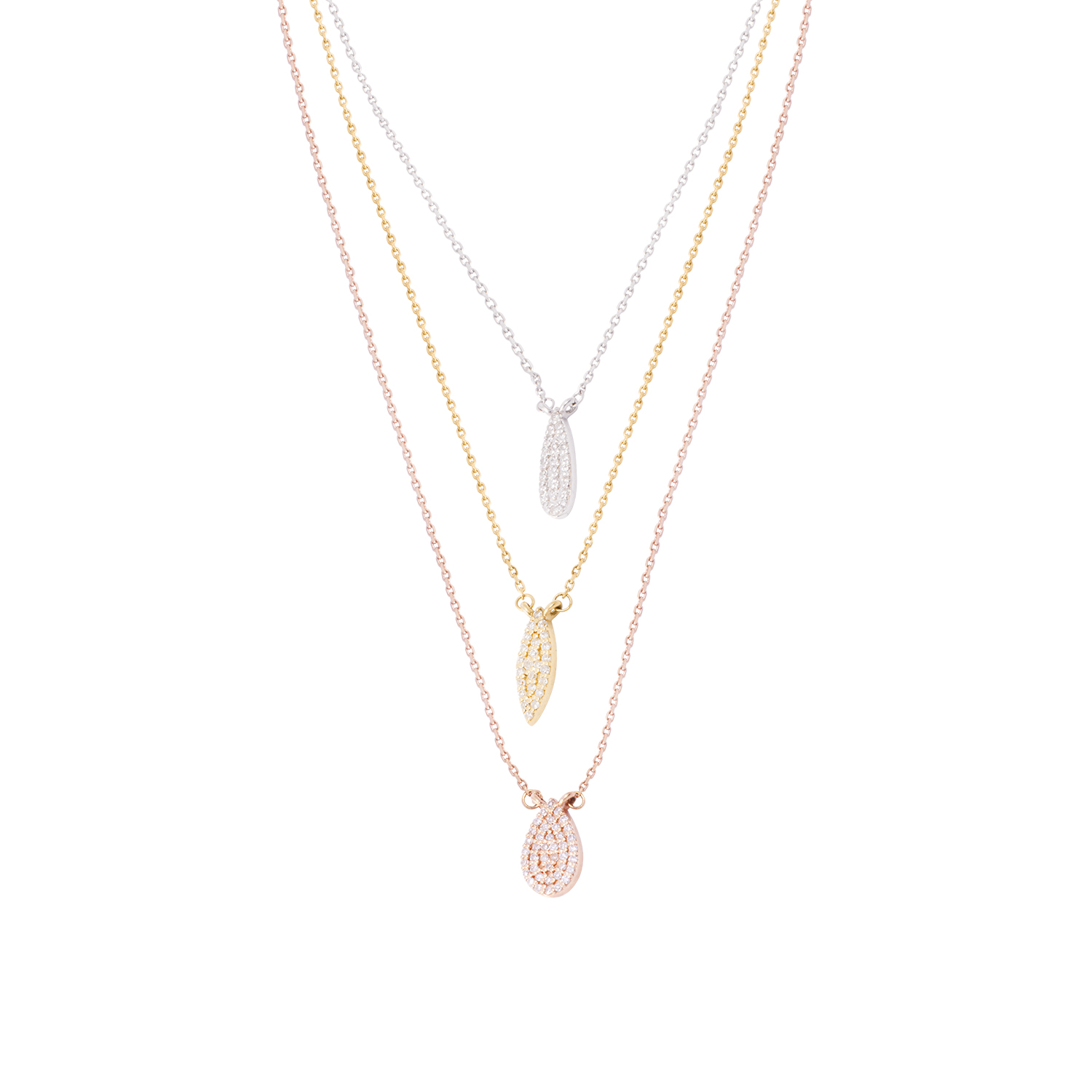 Collar de Oro 18kt Multicolor Diamante de 16pts 2