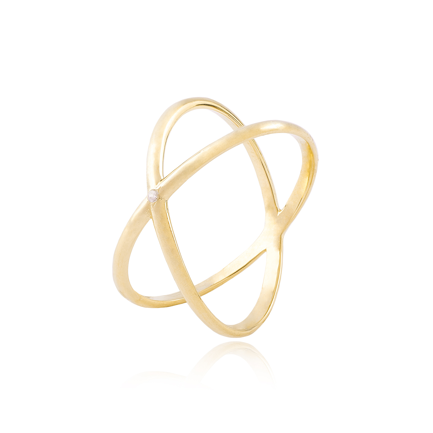 Anillos de Oro 18kt Modelo Ci Cruzado. 1