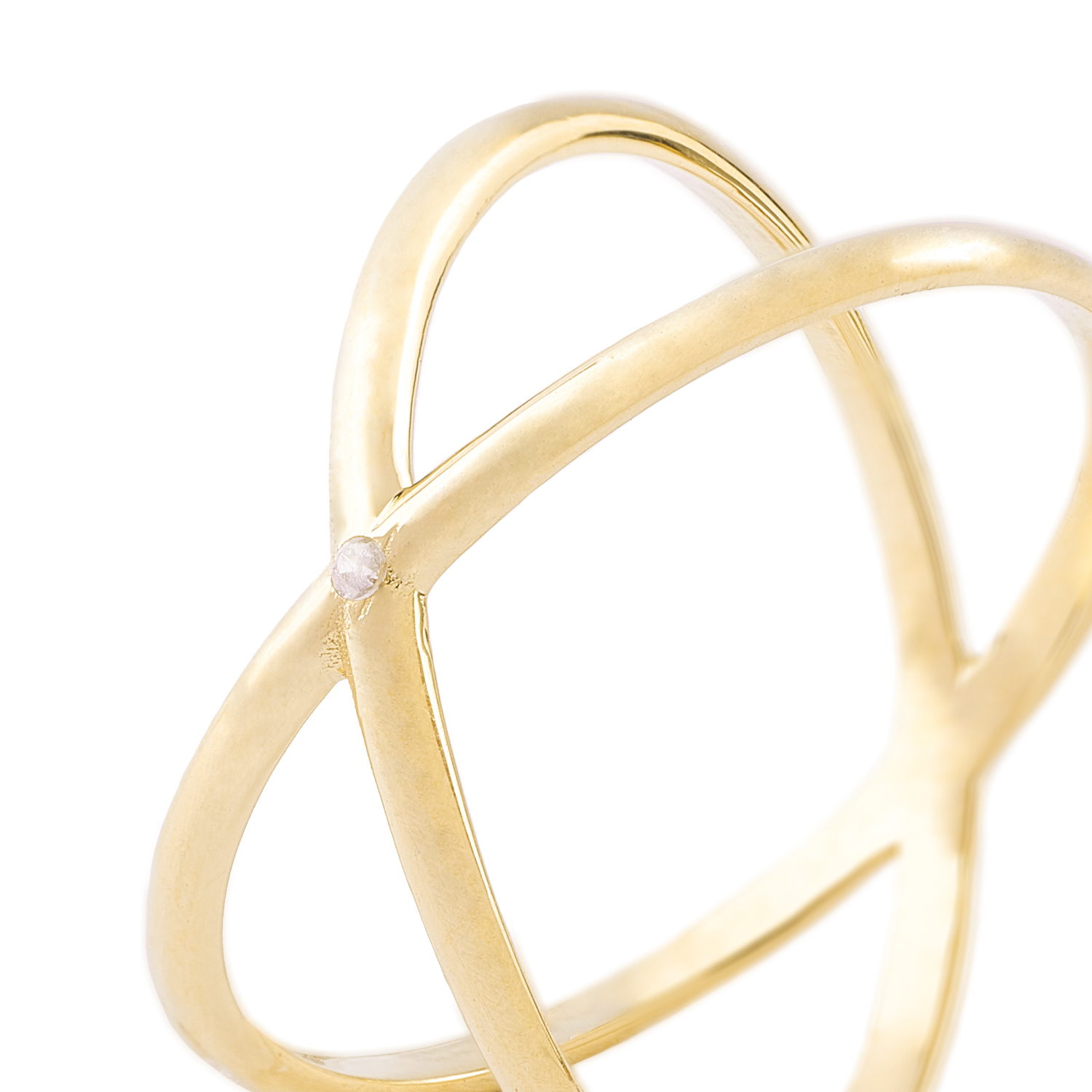 Anillos de Oro 18kt Modelo Ci Cruzado. 2